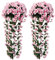 Souarts Artificial Wisteria Basket Vine Pink Artificial Hanging Flowers Fake /Artificial Flowers for Garden Wall Fence Wedding Balcony Outdoor Inside Home Door Decoration