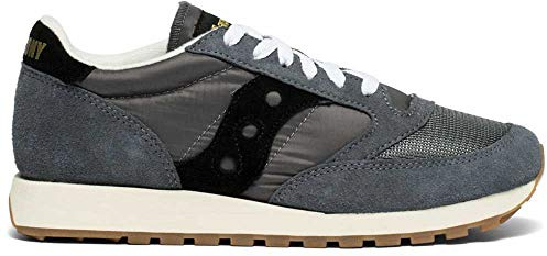 Saucony Mens Jazz Original Vintage Sneaker, Gry Blk, 8 UK