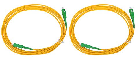 Fiber Sweater, 2Pcs Single Mode Fiber Optic Patchkabel Und Single Sc/Apc-Sc/Apc-Sm-G652D Os2 3 Meter