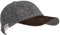 WALKER AND HAWKES - Cappello da Baseball Harris Tweed Brungton con Visiera in Pelle Scamosciata - Grigio Acciaio