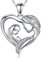 INFUSEU Kette Herz Mutter Tochter, Kette Mit Namen Silber 925 Halskette Mutter Kind Umarmung Anhänger Schmuck Herzkette Silber Frauen Mama Tochter Geschenk