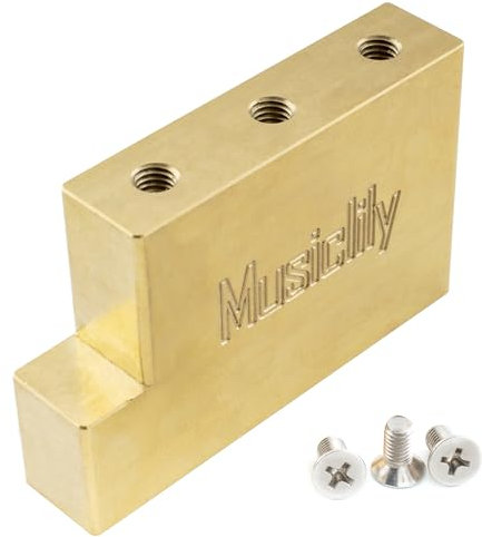 Musiclily Ultra Solide Flat Messing L Form Tremolo Block für Floyd Rose Locking Tremolos Steg, 37 mm Hoch
