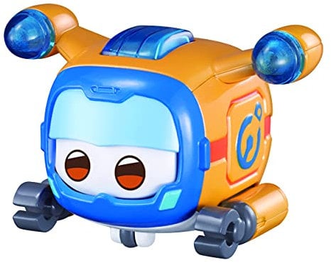 Super Wings EU750412 - Transformations-Flugzeugwelpe Super Pet Donnie, ca. 15,4 cm große Spiel-Figur für Kinder, Spielzeug-Flugzeug mit Bewegungs- und Leuchtfunktion
