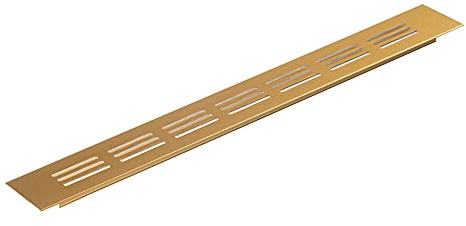 Steinberg14 Aluminum 300x40 mm Vent Grill/Cover - Gold 12x2 inch Air Grate Plinth - Kitchen Worktop Grille - Door Ventilation grille
