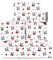 Central 23-6 Geschenkpapierblätter - Panda Love Hearts - Schwarz-Weiß-Rot-Geburtstagsgeschenkverpackung - Für Männer und Frauen - Recycelbar