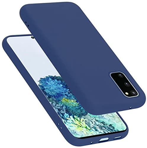 Cadorabo Hülle kompatibel mit Samsung Galaxy S20 FE Hülle Silikon Handyhülle für Galaxy S20 FE Case aus flüssigem Silikon- Kratzfeste und stoßfeste dünne TPU Schutzhülle - Liquid BLAU