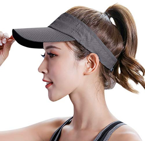 TINAYAUE Sport Visor Cap sonnenschild Kappe Damen Herren Einstellbar Tennis Cap Bandana Cap Faltbar Sommerhut Schildmütze Sonnenschutz Hut Visoren Herren Für Outdoor Golf Tennis Laufen Wandern