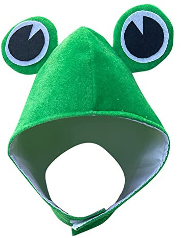 JAWSEU Tiermütze Lustige Partyhüte Plüsch Hut für Erwachsene Kinde, Kostüm Zubehör Hüte für Cosplay Fotoautomat Karneval Halloween Party Neuheit Hüte (Frosch)