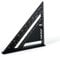 Grixz 7 Speed Square, Triangle Ruler for Carpentry, Woodworking, Roofing, Framing, Engineering, Tiling (Black, 26cm)