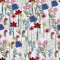 HEKO PANELS Stoff Oxford Wasserdichte Meterware Canvas-Stoff Polyester Stoff Zum Nähen Nähstoffe Möbelstoffe Dekostoffe Handwerken Wasserabweisend Blickdicht Blumen Bunt 1 Meter 155 x 100 cm, DX023