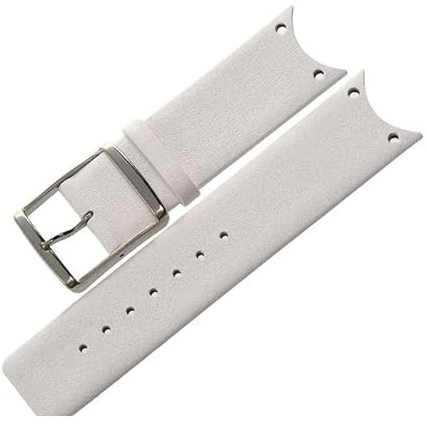Gute Qualität echtes Leder Uhrenarmband Zubehör Mode schwarze Uhrenarmbänder for CK for Calvin Klein KOH23100 KOV231 (Color : White)