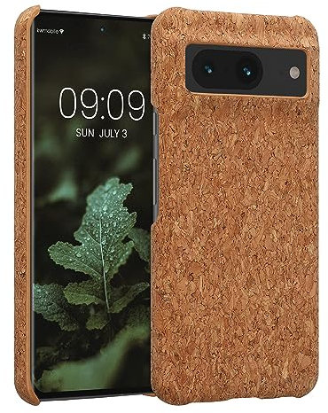 kwmobile Schutzhülle kompatibel mit Google Pixel 8 - Hülle Kork - Handyhülle - Handy Case Cover Hellbraun