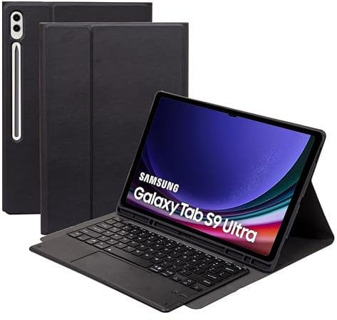 Keyboard Case for Samsung Galaxy Tab S9 Ultra 14.6 Inch 2023, Backlit Magnetically Detachable Bluetooth Keyboard with Touchopad, (SM-X910/SM-X916B/SM-X918U)