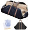 Kaminholztasche wasserdicht, Großer Kaminholzträger Holzkorb Brennholztasche Tragetasche aus Segeltuch mit 2 Griffe, faltbare Brennholz Brennholzträger Holzkorb Brennholzkorb für Kamine, Holzöfen