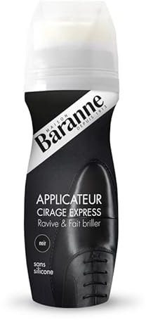BARANNE Applicateur Express Noir - Précision et rapidité pour lentretien de vos chaussures - Format 75 ml - Lot De 3