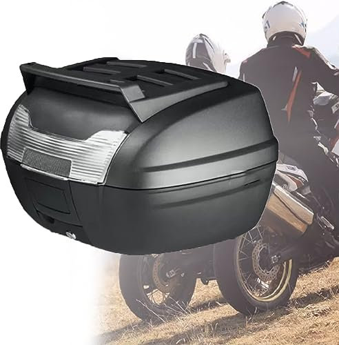 NILZA Top Case Motorrad Motorrad Roller Roller Koffer Topcase Motorrad-Heckbox 45L/40L/39L/33L Motorradkoffer Motorradkoffer Universal Helmkoffer Schwarz (Size : 40L/Support)
