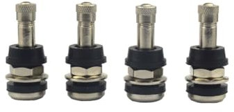 JNNJ Universal Metallventile Felgenventile, Metall Auto Staubkappen für Autoreifen, Reifenventilkappen Autokappen mit Dichtung für Motorrad, LKW, Fahrrad(TR416+Polster)