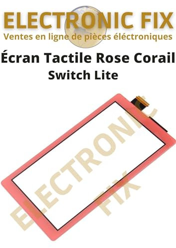 ELECTRONICFIX Écran Tactile Lcd Rose Corail Vitre pour Console Compatible avec Nintendo Switch Lite - Remplacement et Réparation