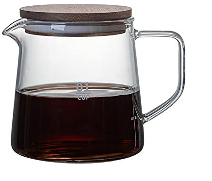 WAOCEO Kaffeekanne Kaffeekessel, Kaffeeserver, Ausgießkaraffe, Heimbrühbecher, handgemachte Kaffeemaschine, hitzebeständiger Wasserkocher (300 ml/500 ml) für Zuhause, Küche (Color : 300ml)
