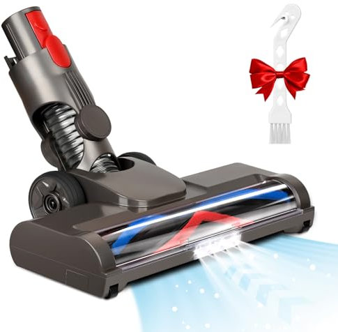 Bürste Kompatibel mit Dyson V8 V10 V11 V15 V7 Staubsauger, Bodenbürste Zubehör mit Direktantrieb und LED-Leuchten für Hartböden und Parkett