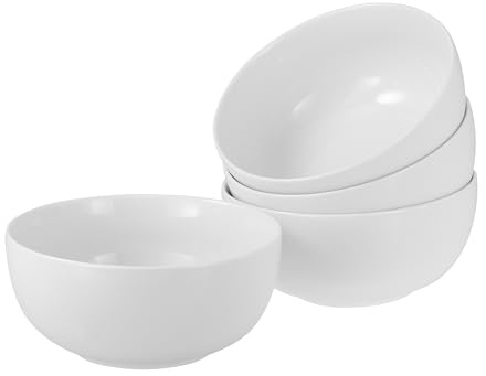 Creatable, Allround Weiss, 4-teiliges Buddha Bowl Set aus Porzellan | Geschirrset, spülmaschinen- und mikrowellengeeignet, 22554