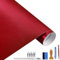 NewL 30cm x 300cm rot gebürsteter Edelstahl Metallic Vinyl Folie Folie Matt Chrom Auto Wrapping Folie Aufkleber Folie Folie Folie Aufkleber Bogen für Motor Laptop Möbel