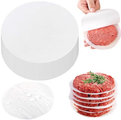 1000 Piezas Papel Para Hamburguesas 14 cm Antiadherente, Separador Redondo Para Horno, Hornear y Acampar