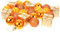 Anneome 24St Christbaumschmuck Weihnachtsdekoration Weihnachtskugeln im Freien Weihnachts anhänger Christbaum anzuchtset Weihnachtskugeln hängende weihnachtskugeln PVC Orange