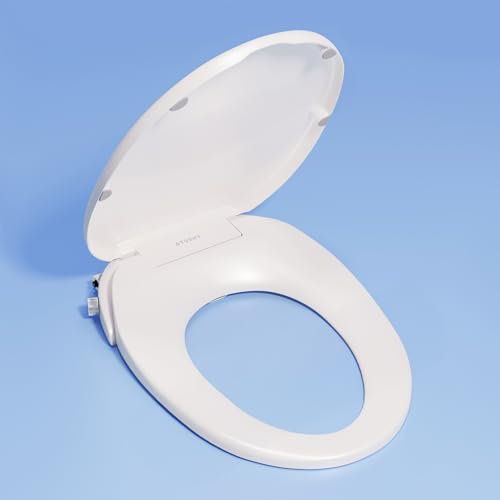 TUSHY Platinum Wave Bidet | Nicht elektrischer länglicher WC-Sitz mit DuoFlow für vollständige Reinigung von vorne nach hinten (selbstreinigende Düsen für eine frische, hygienische Reinigung) EasyTurn
