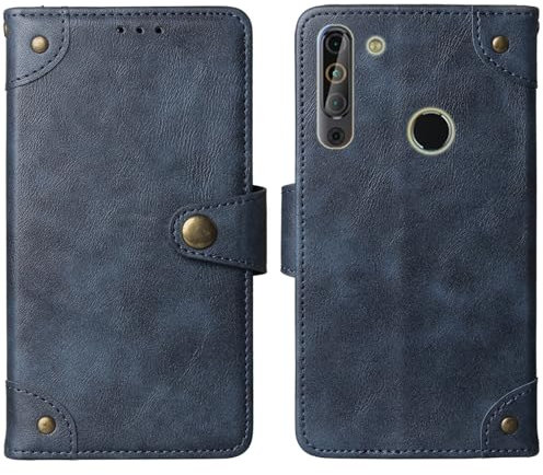 Cheshaoping Stand Leder Case Handy Schütz Hülle Für Casper Via X20 6.53 Abdeckung Flip Lederhülle Handyhülle Schutzhülle Premium Wallet Cover Etui (Blau)