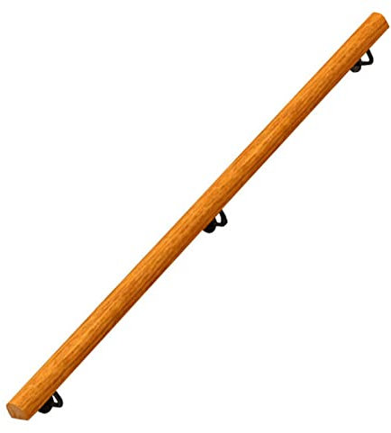 Corrimano in legno per scale – ringhiera di sicurezza antiscivolo per uso interno/esterno, supporto da parete per arrampicata sicura