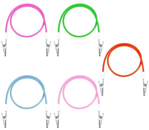 Xinjoduz 5 x Silikon-Zahnlätzchenclips, Lätzchenhalter, Clip, Serviettenkette, Halskette mit Umhängeband für Läufer, Zahnärzte, Jugendliche, ältere Menschen, Erwachsene, Patientententücher, Restaurant