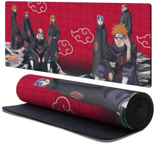 Head Case Designs Offizielle Naruto Shippuden Pain und Konan Grafik Kunst 37.4 x 15.75 x 0.16 inches (900 x 400 mm) - XL Gaming-Schreibtisch PC-Tastatur Mauspad