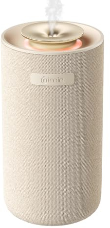 Aroma Diffuser Kabellos mit Akku, Wasserloser Auto Diffuser für Ätherische Öle, 2 Modi mit Start-Stopp-Automatik für Auto & Zuhause, Passend für 5/10/15ml, Creme-Weiß
