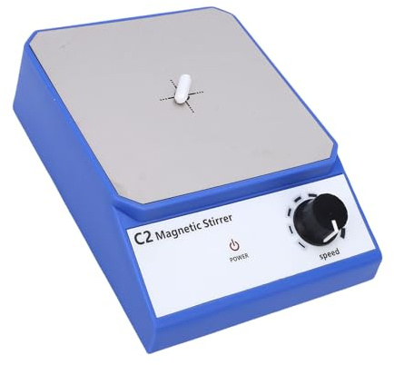 SIXRUN Agitatore Magnetico, Miscelatore da Laboratorio con Forte Potenza Magnetica, Base Antiscivolo, 2500r/min, per Alimentare, Biotecnologie, Istituzioni Educative (Spina UE 100-240 V)