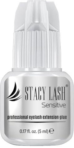 Sensitive Eyelash Extension Glue Stacy Lash 0.17fl.oz/5ml / 5-6 Sec Drying time/Retention – 4-5 Weeks/Black Adhesive/Lash Tech Supplies