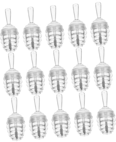 GALPADA 15pcs Honey Pots Shaped DIY Lip Gloss Bottle Refillable Plastic Lip Balm Container Unique Creative Small Style for Making Gloss Samples and Travel