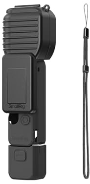 SMALLRIG Kit di Custodia Protettiva per DJI Osmo Pocket 4, Guscio Rigido e Silicone 2 in 1, Guscio Protettivo Integrato per Gimbal, Foro per Cordino Senza Ostacoli, con Cinturino da Polso - 6005