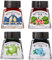 Winsor & Newton 1090105 Zeichentusche Set, 4 Farben, wasserbeständig für Illustratoren, Grafikern, Kalligraphen und Künstler - Kobaltblau / Apfelgrün / Kanariengelb / Karmesinrot