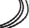 Perlin 10 metri di cordoncino in pelle intrecciata da 3 mm, di colore nero, in PU, C227 x 2