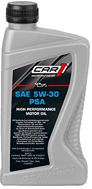 CAR1 Motoröl 5W-30 PSA Leichtlauf High Performance vollsynthetisch Motor Motoren Öl Benzin Diesel Ottomotor Benzinmotor Dieselmotor Engine Oil 1L