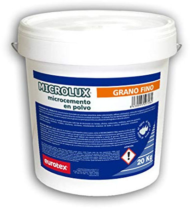 Nazza Microlux - Microcemento en polvo de grano fino para suelos y paredes, Ideal para decoración de terrazas, fachadas, baños, cocinas - Uso exterior e interior, Color blanco, 20 Kg