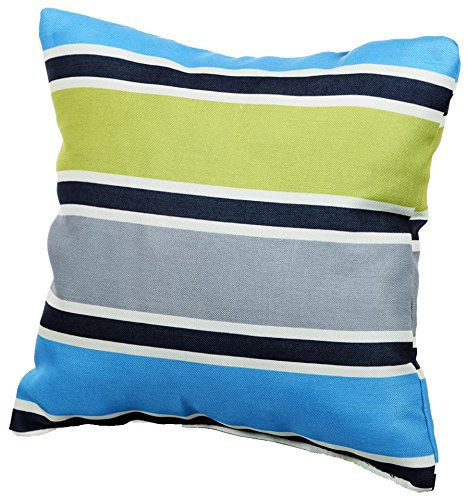 Gutekissen® Bankkissen, Sitzkissen, Gartenkissen, Steppkissen, Doppelkissen, Sitzmöbel, Gartenschaukel, Gartenmöbel L (Deko Kissen 50x50, Blau-Gelb 5)