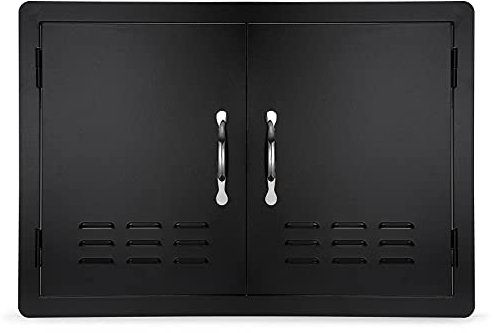 Stanbroil 30 Outdoor Kitchen Double Access Door,Black Steel