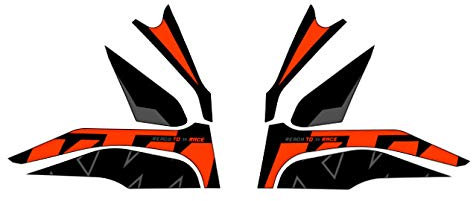 Aufkleber-Set kompatibel mit KTM Superduke 1290 GT 2020 FS-SUPERDUKE-GT (schwarz)