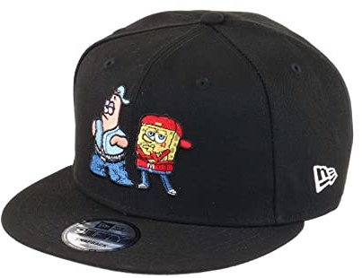 New Era Spongebob Squarepants Spongebob & Patrick Pose Black 9Fifty Snapback Cap - One-Size