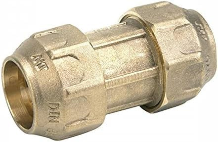 RIEGOPRO Liaison égale fabriquée en laiton. Utilisé pour combiner les tuyaux d'arrosage en polyéthylène. Disponible en 20 mm, 25 mm, 32 mm, 40 mm, 50 mm et 63 mm (32 mm).