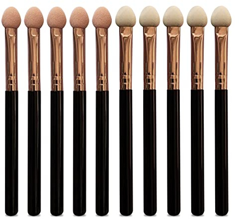 Makeup Brushes Set for Women Professional,UorPoto 10Pcs Sponge Eyeshadow Brush Sets Applicator Double Sided reusable