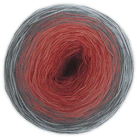 Farbverlaufsgarn Bobbel 4-fädig 1000m, Woolly Hugs Bobbel Cotton XXL color 609, zum Stricken oder Häkeln, 250g