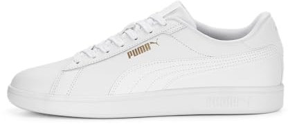Puma Smash 3.0 L Unisex Sneaker , Puma White Puma White Puma Gold, 48 EU